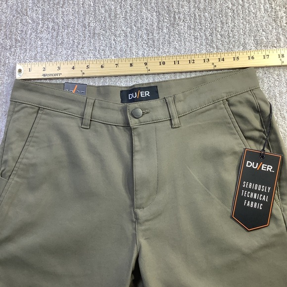 DU/ER Nustretch Shorts Thyme Green Technical Performance Mens Size 32 NWT - Picture 13 of 16